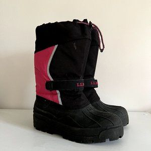 L.L. Bean Northwoods Snow Boots Kids Size 5 Pink Insulated Waterproof Winter